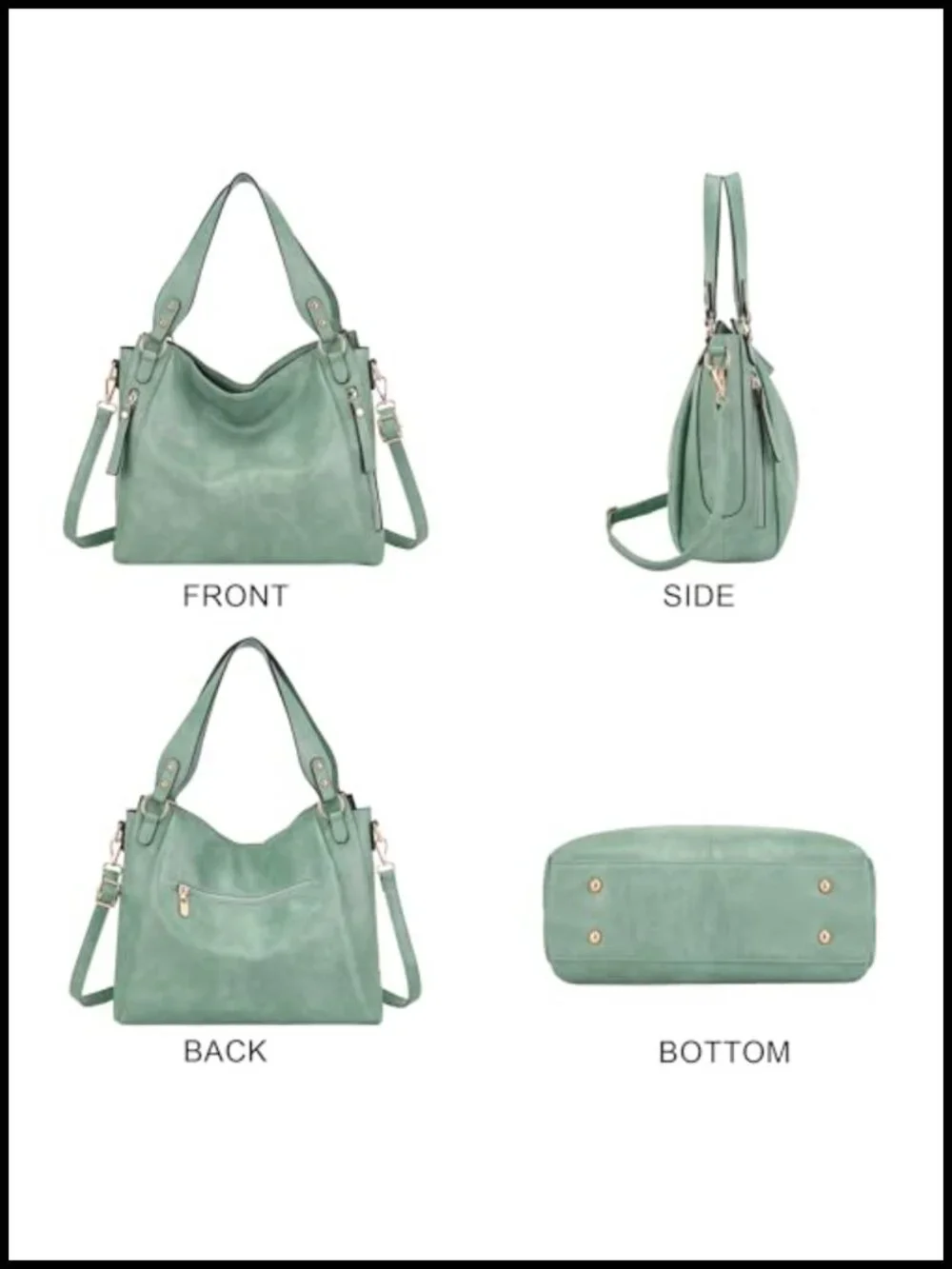 Women's Hobo Handbag Set with Wallet - Soft Faux Leather, Large Capacity,